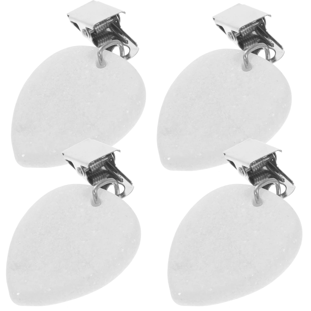 6pcs Tablecloth Weights Stones Tablecloth Pendants Table Cover Stone Weights with Clip