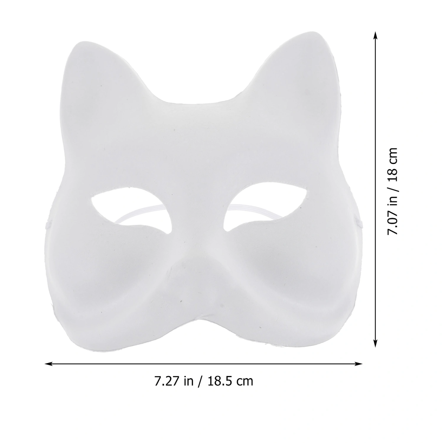 6Pcs Unfinished Animal Mask Funny White Paper Blank Hand Painted Mask Costume Accessory