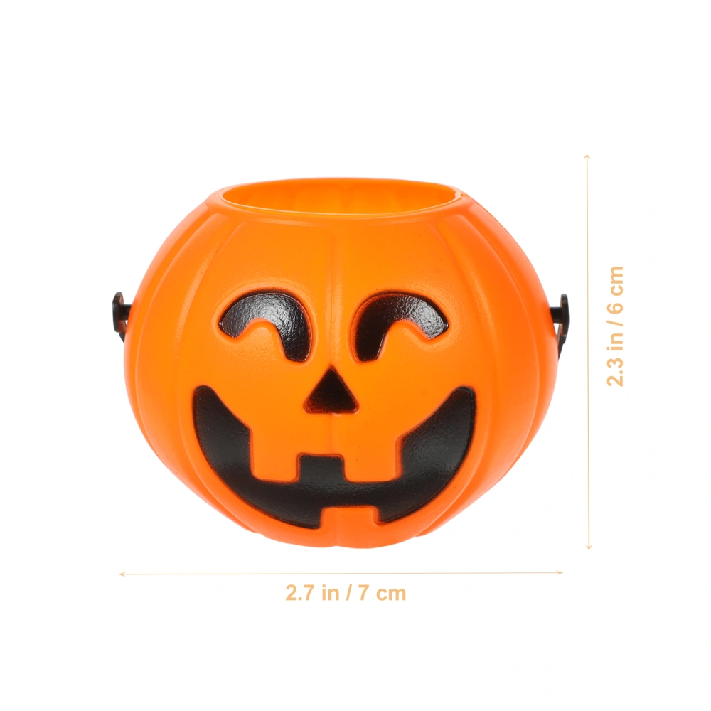 12Pcs Halloween Party Adorable Pumpkin Shaped Candy Bucket Halloween Candy Storage Bucket