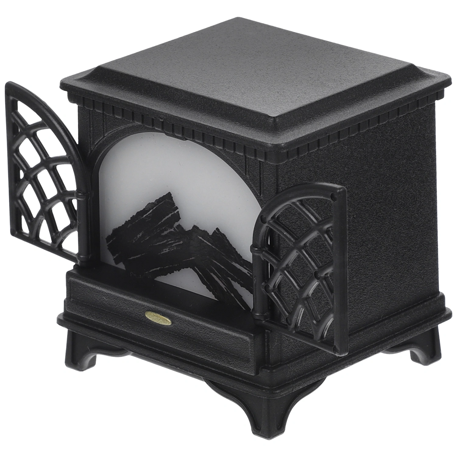 Doll House Mini Fireplace with Light Miniature Plastic Fireplace Miniature Mini House Accessory