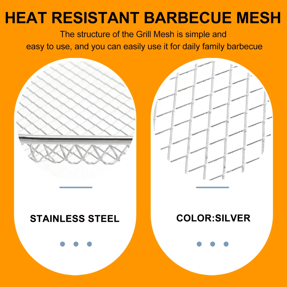 Portable Stainless Steel Barbecue Mesh Outdoor BBQ Net Camping Supplies BBQ Use Net