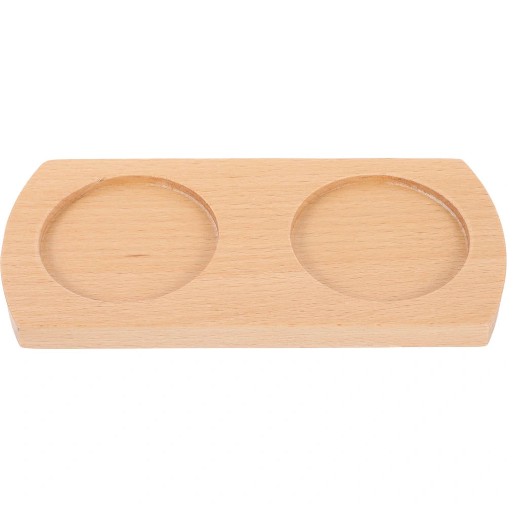 Pepper Bottle Tray Wooden Rest Dining Table Decoration Wooden Coaster for Drinks