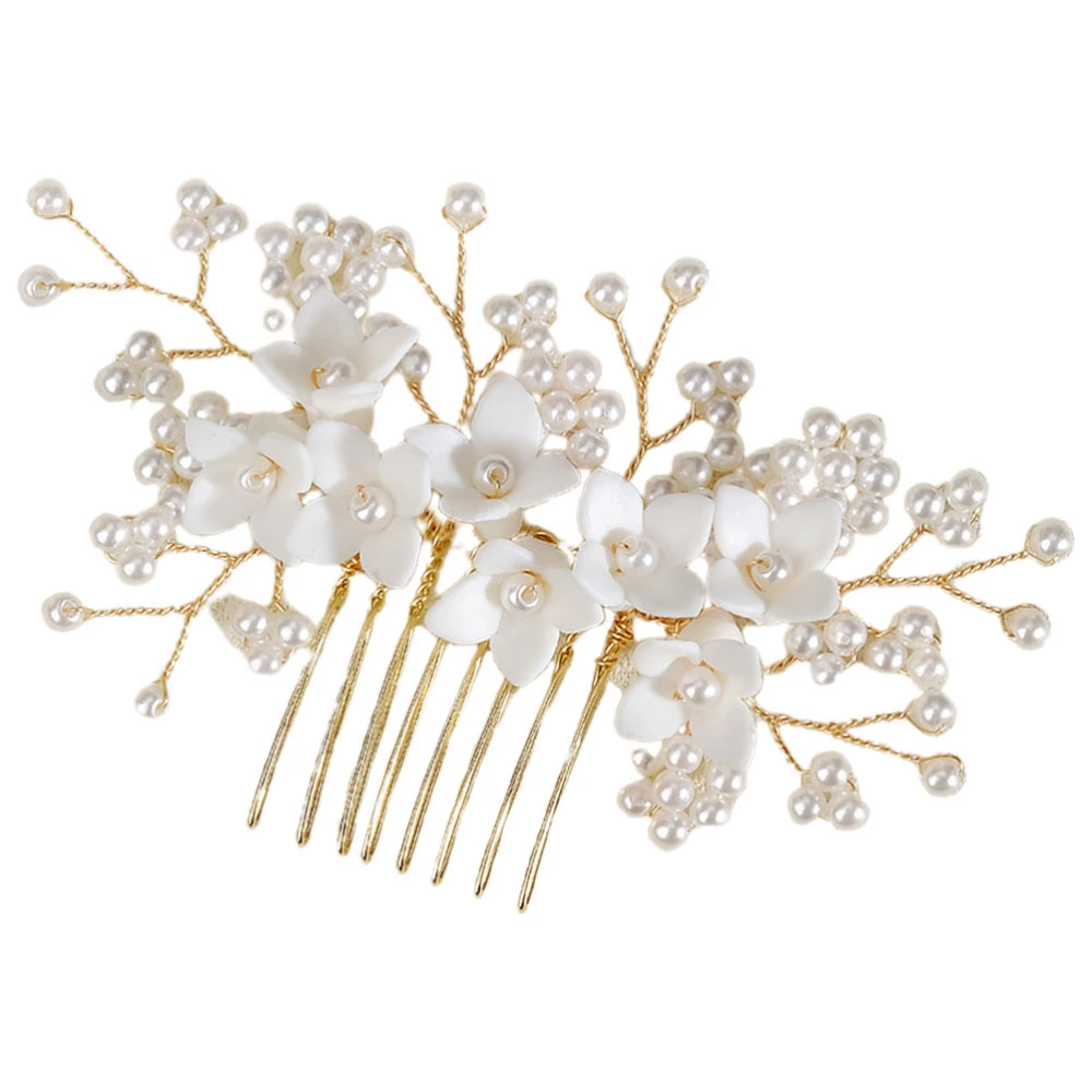 Pearl Flower Hair Comb Wedding Hair Comb Bridal Hair Comb Decorative Hair Side Comb