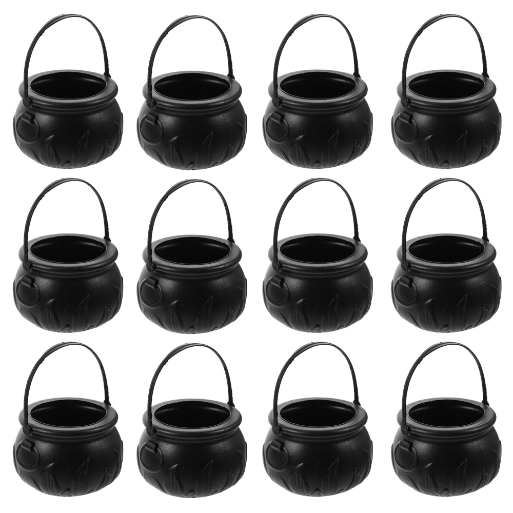 24pcs Candy Cauldron Kettles Party Decoration Halloween Style Candy Bucket Candy Container