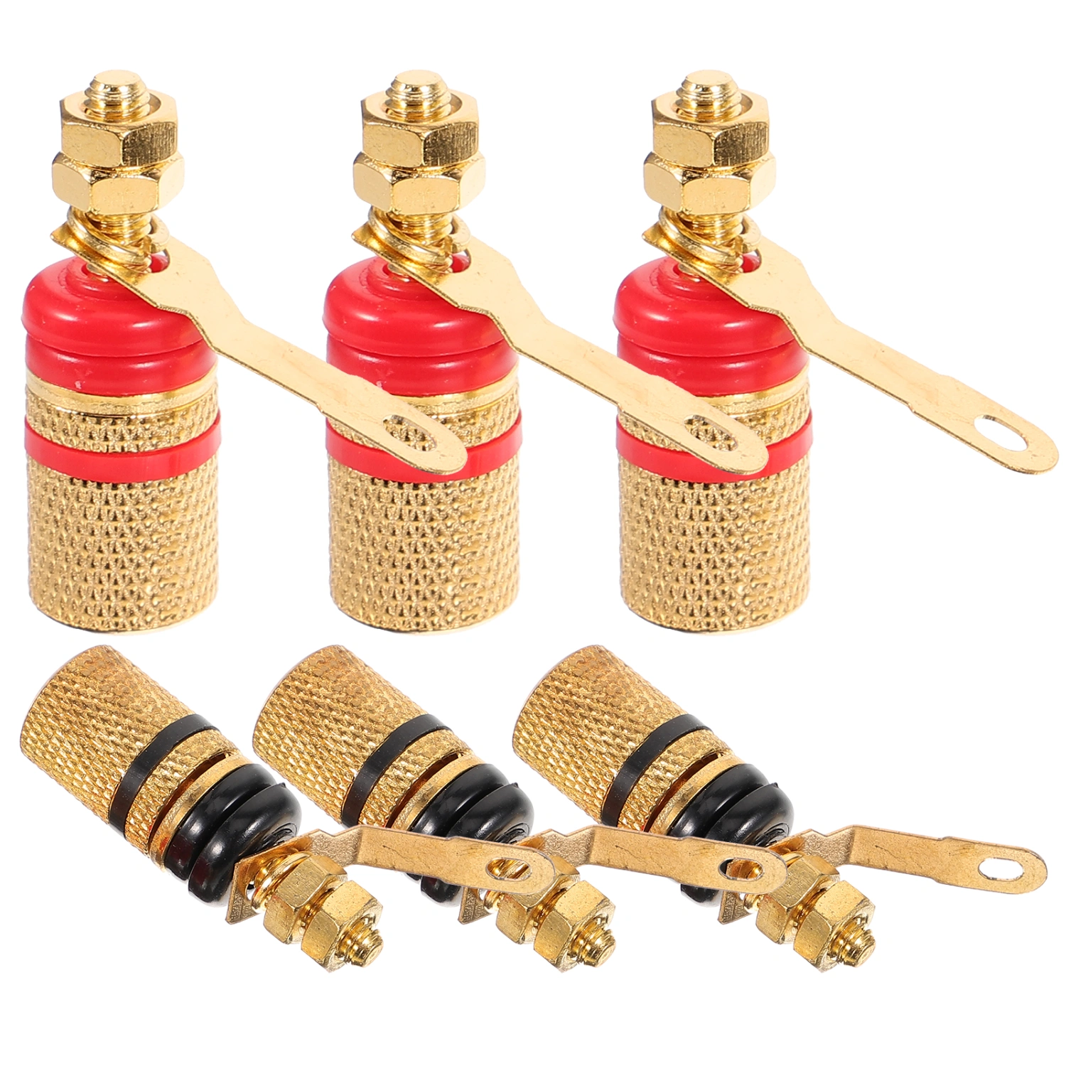 6pcs Speaker Binding Post Banana Jack Amplifier Loudspeaker Banana Jack Socket