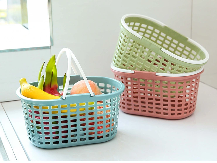3pcs Bathroom Storage Basket with Handle Body Wash Shampoo Storage Holder Kitchen Basket