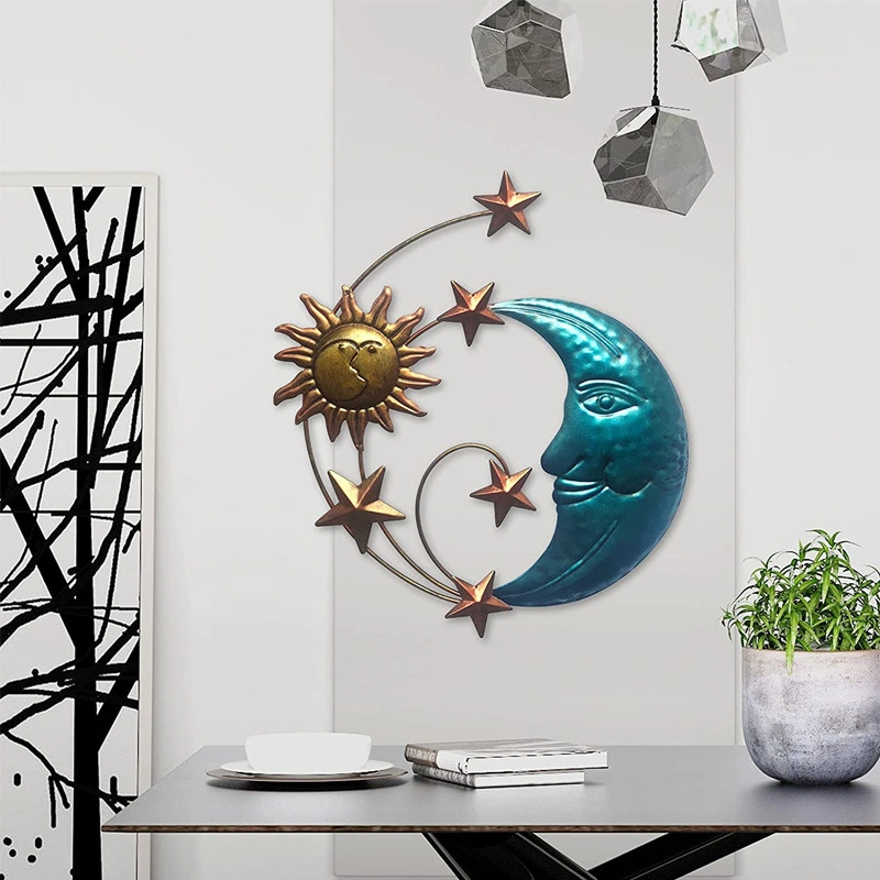 Home Moon Wall Iron Pendant