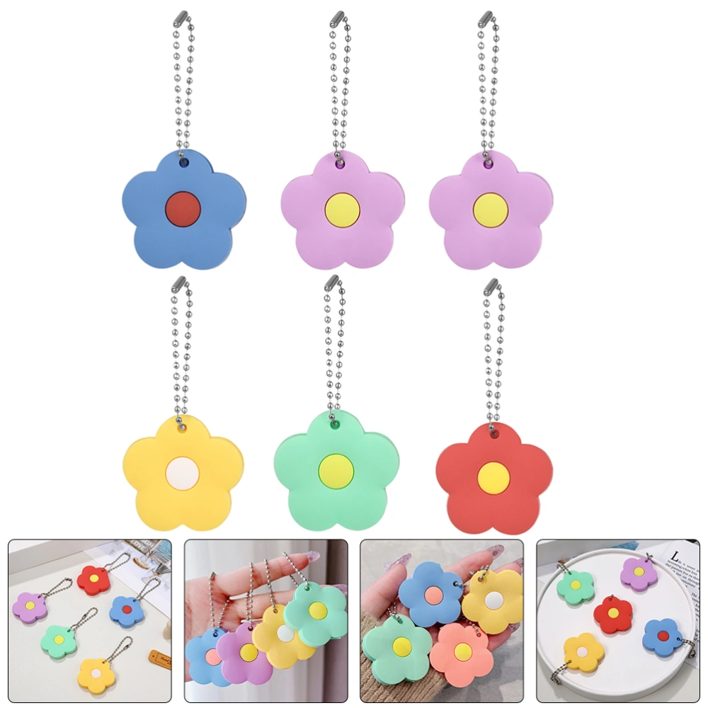 6 pcs Silicone Key Cap Flower Shaped Key Cover Silicone Flower Key Protector House Key Covers