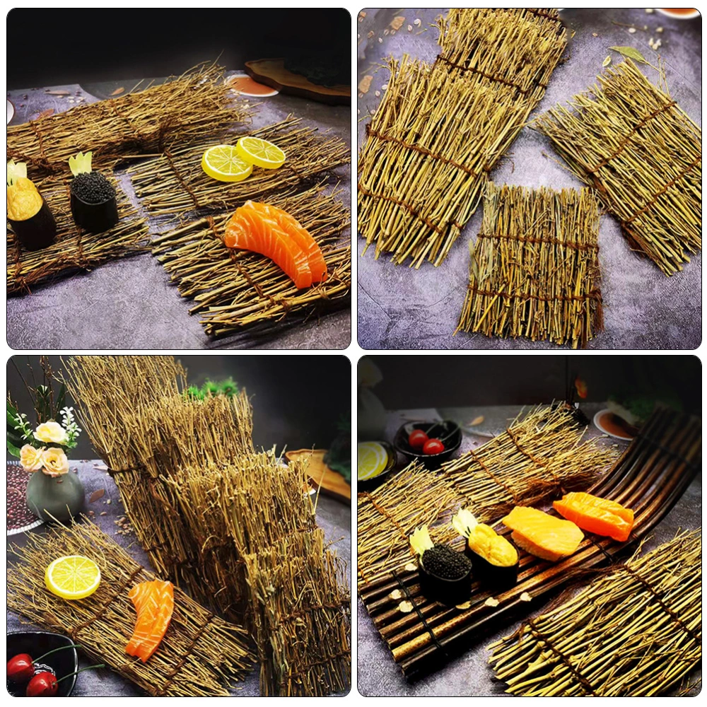 6pcs Restaurant Decoration Bamboo Fence Tray for Japanese Sushi Sashimi Seafood