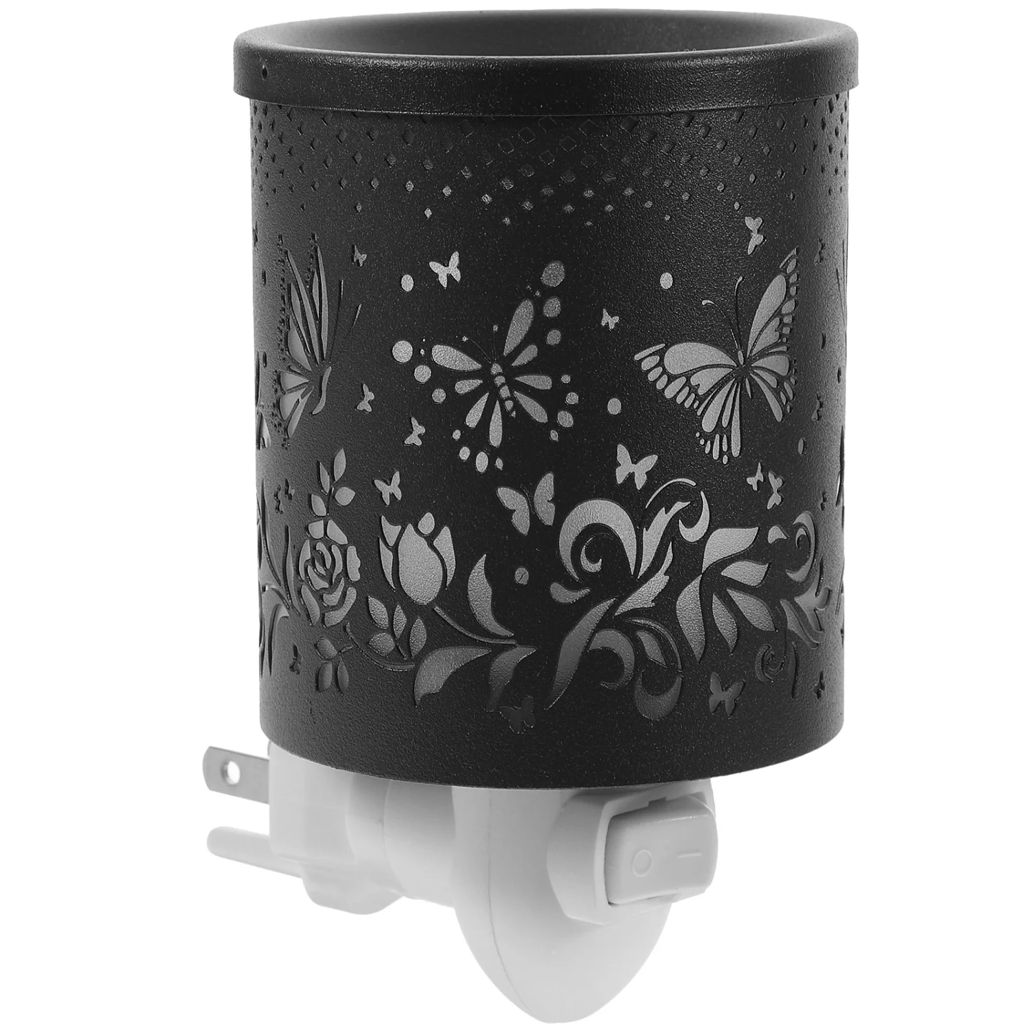 Household Wax Melt Warmer Electric Metal Wax Burner Aromatherapy Oil Diffuser Bedroom Night Light(US plug)