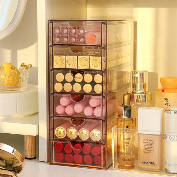 Desktop Drawer Organizer Multi-layer Transparent Storage Box Versatile Trinket Storage Holder