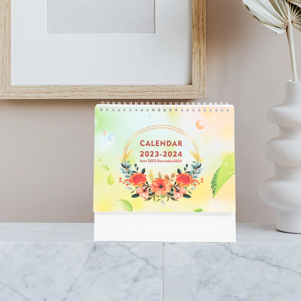 Desk Calendar 2023-2024 Calendar Desktop Calendar Monthly Desk Pad Calendar for Home Office