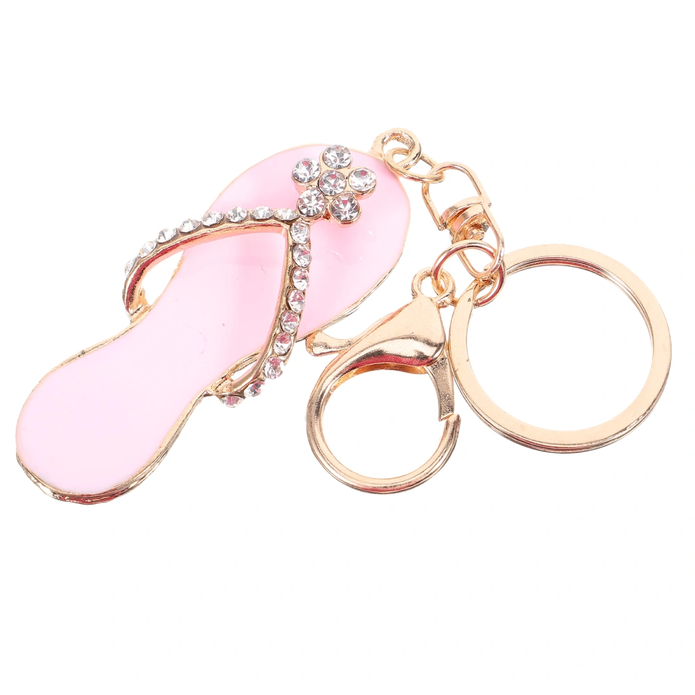 Slipper Design Keychain Mini Shoe Keychain Rhinestone Slipper Keyring  Adorable Slipper Charm