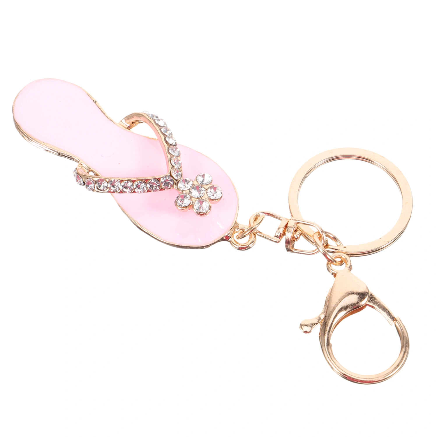 Slipper Design Keychain Mini Shoe Keychain Rhinestone Slipper Keyring  Adorable Slipper Charm