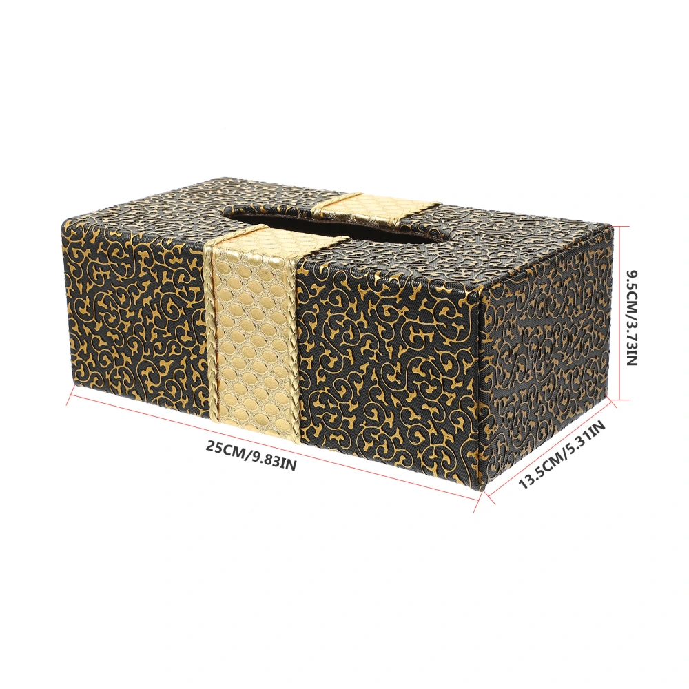 Rectangular Leather Tissue Box Holder Retro Tissue Paper Holder Box Cover Case Napkin Holder