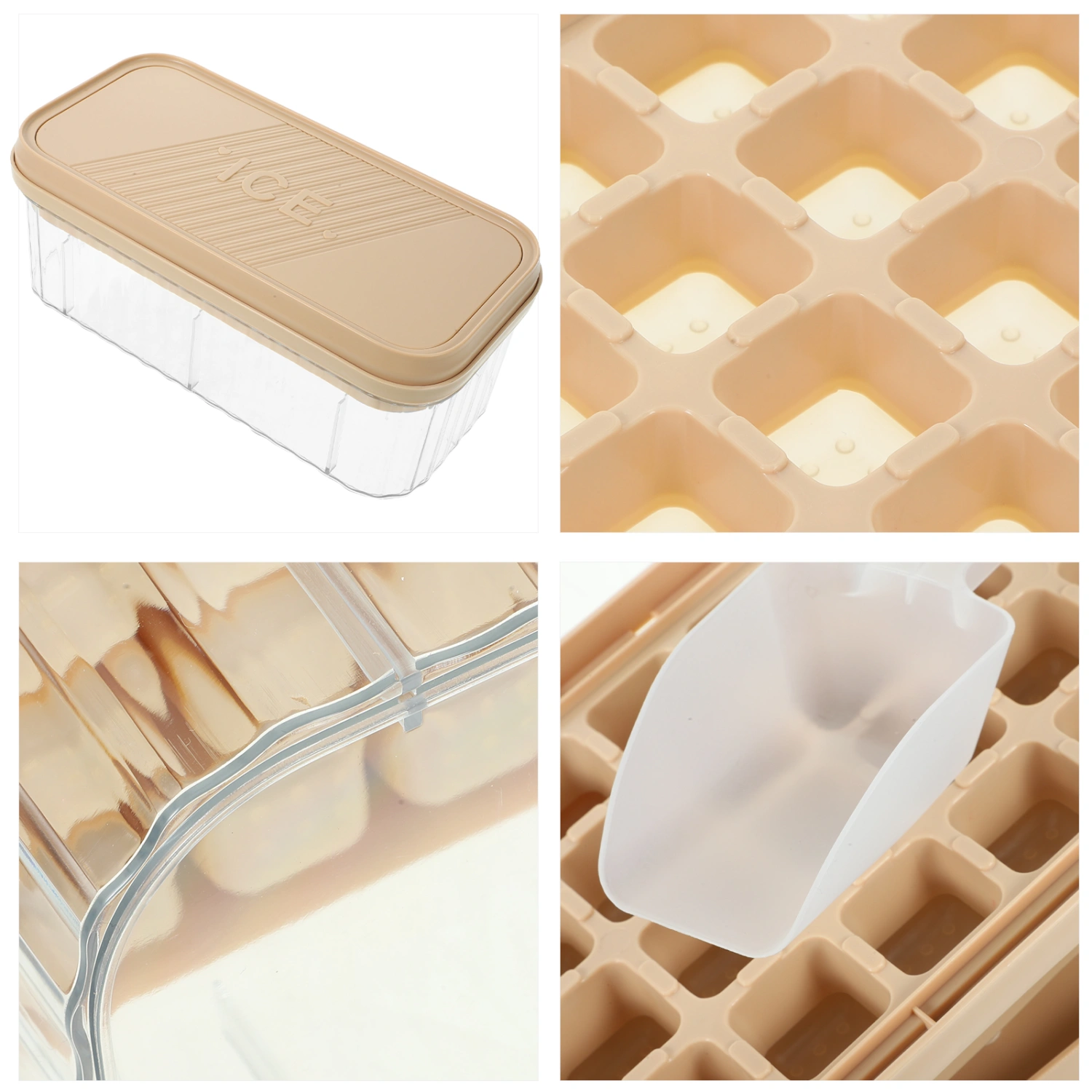 Large Capacity Ice Cube Mold Ice Cube Tray Plastic Ice Cube Maker Home Kitchen Prop