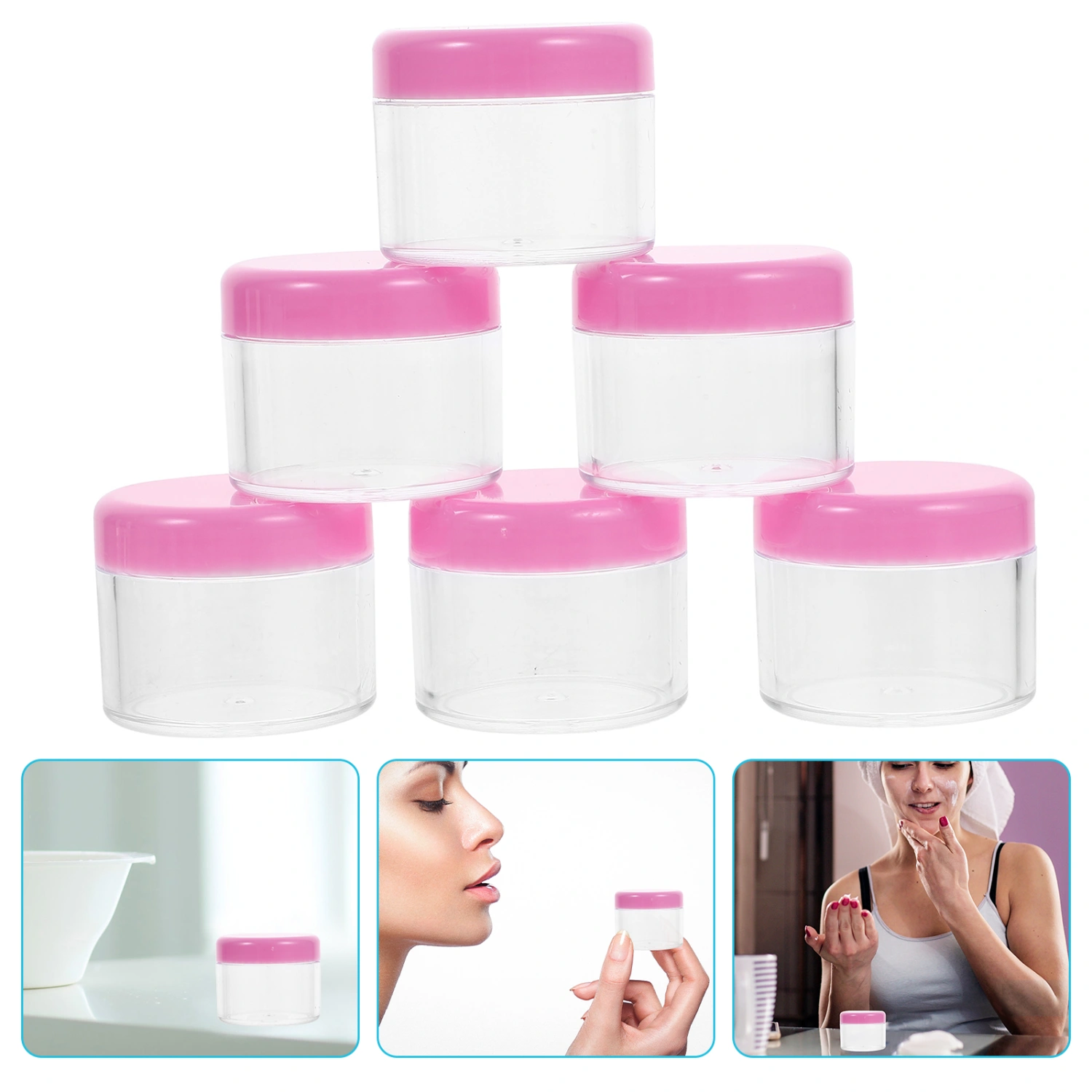 12Pcs Empty Cream Containers Small Cosmetic Containers Refillable Cosmetic Jars Small Containers