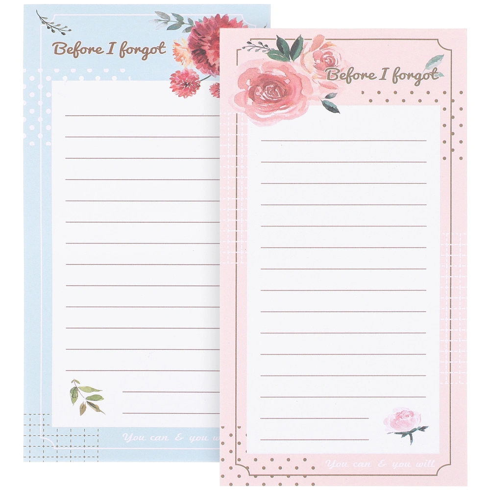 2pcs Magnetic Notepads Grocery List Shopping List Notepads Small Memo Notepads