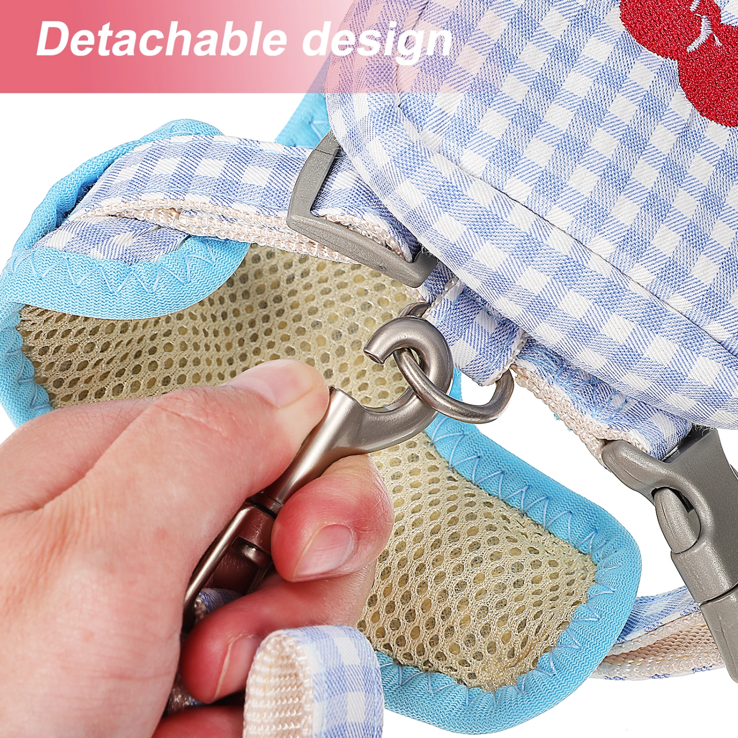 2pcs Small Dog Harness Cute Dog Harness Backpack Detachable Pet Harness Puppy Dog Vest Harness