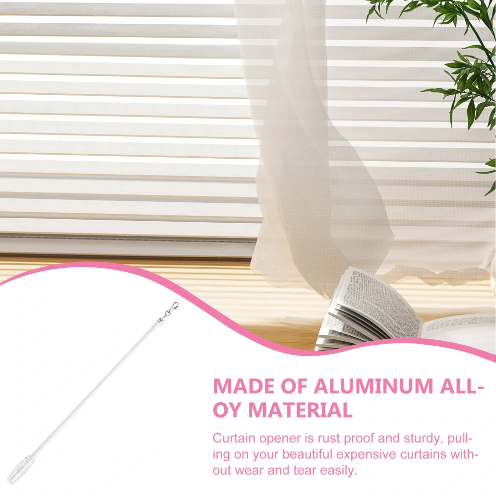 Curtain Opener Easier Opening Curtain Rod Aluminum Alloy Curtain Pull Wand Drapery Wand for Curtains