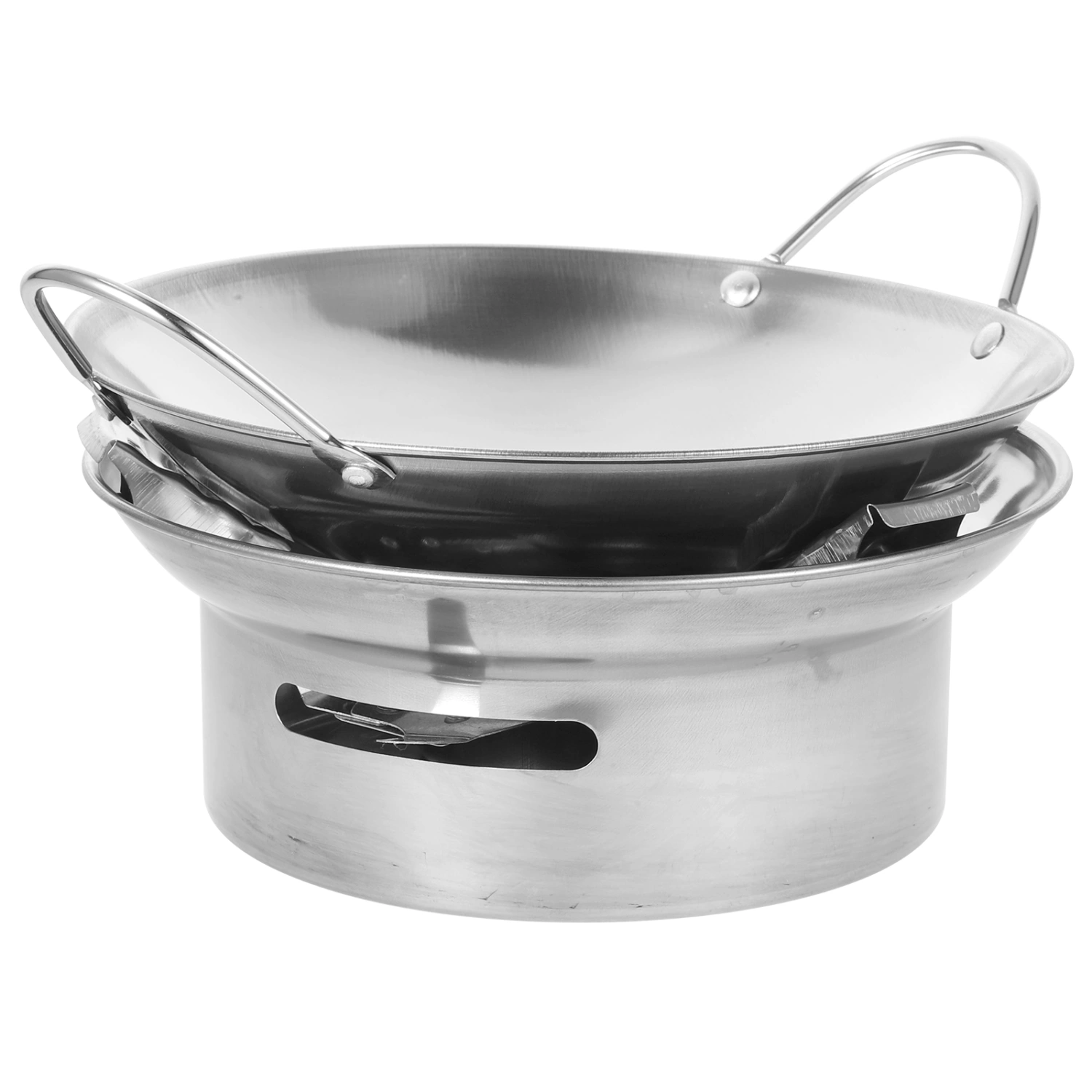 1 Set Of Stainless Steel Hot Pot with Alcohol Stove Alcohols Stove Portable Stoves Burner With Hot Pot