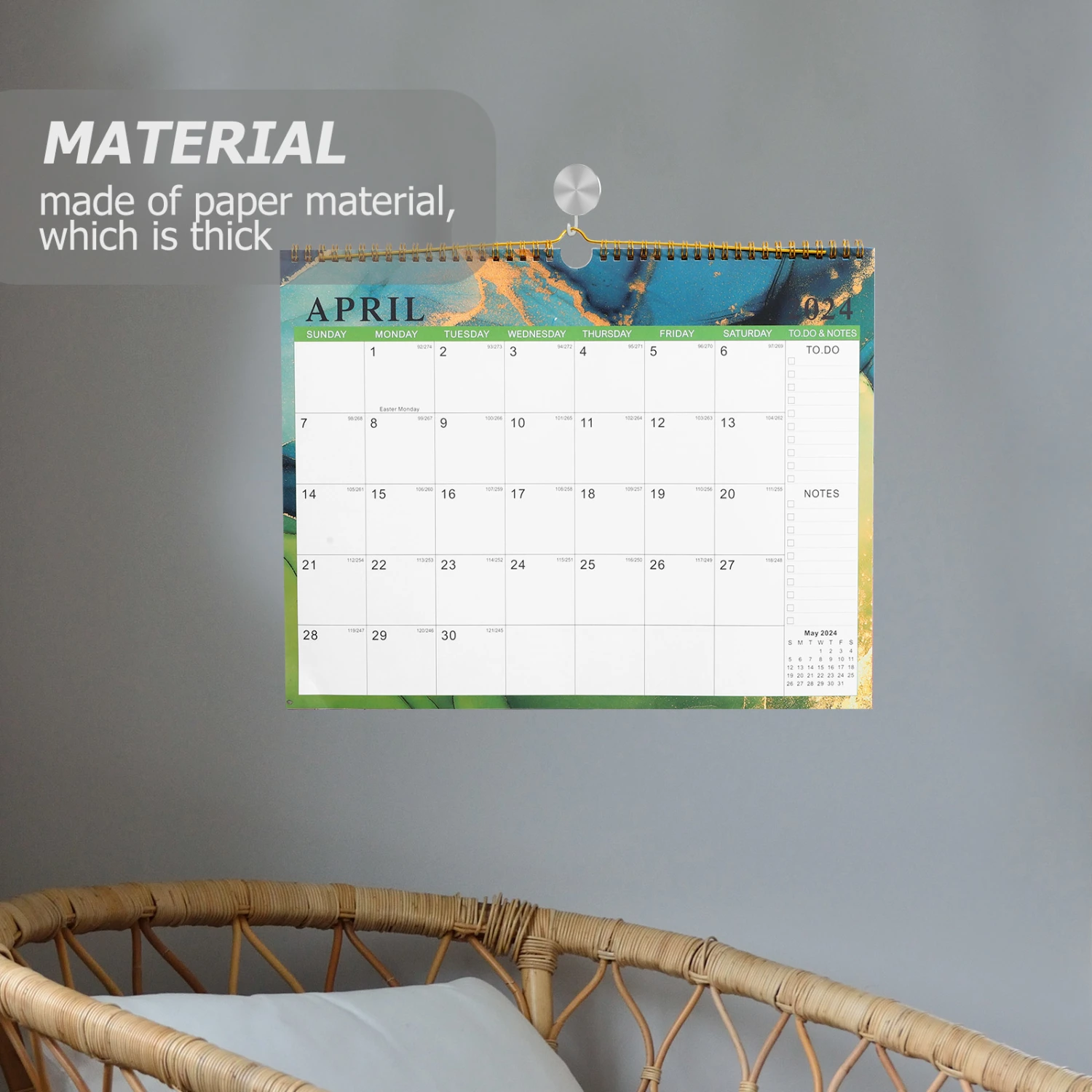 Monthly Calendar Holiday Wall Calendar Appointment Hanging Calendar for Restaurant