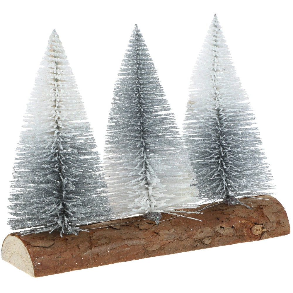 Mini Christmas Tree Wooden Base Mini Tabletop Christmas Tree Xmas Party Decoration