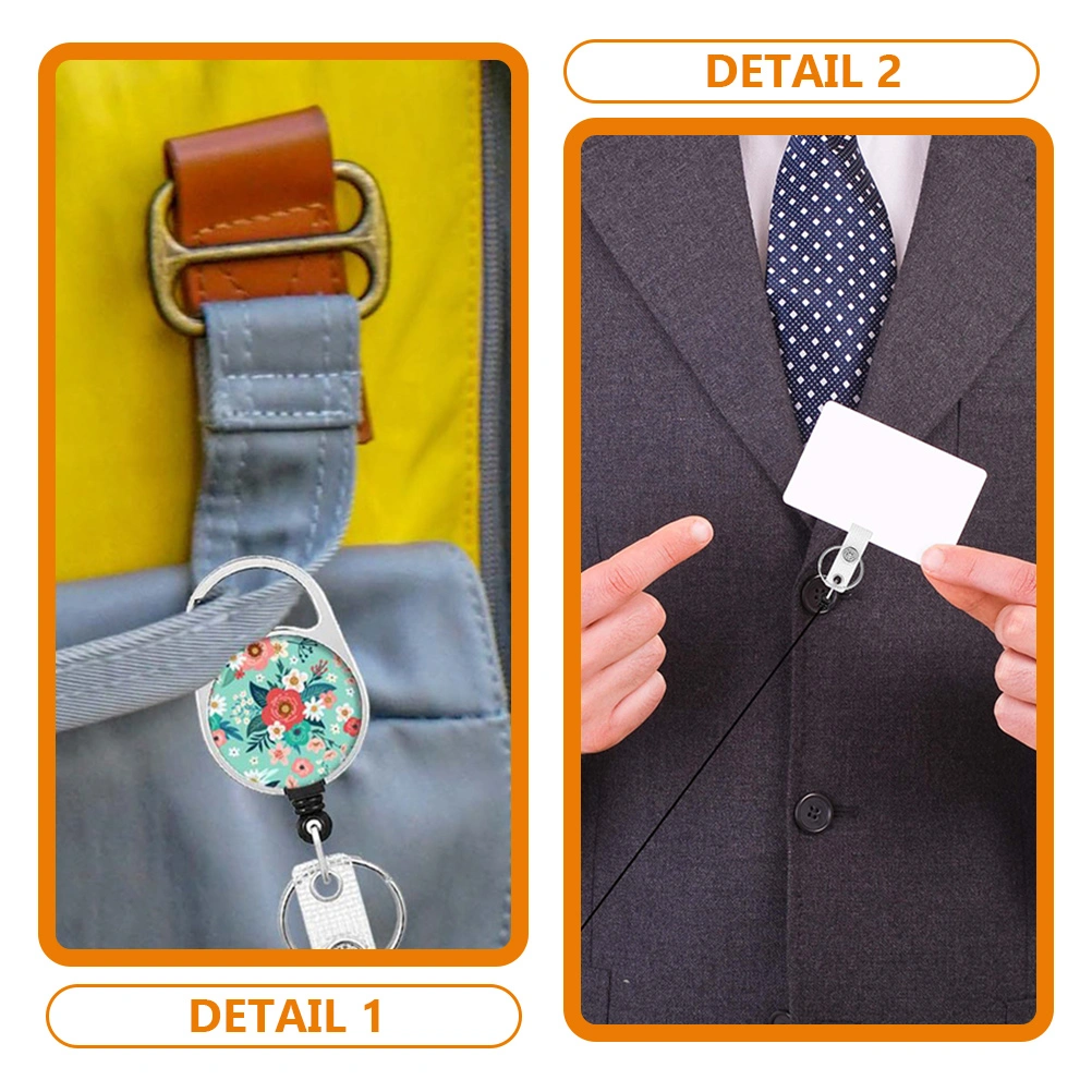4Pcs Name Cards Buckles ID Badge Holders Decorative Cards Holders Cards Buckle Holders
