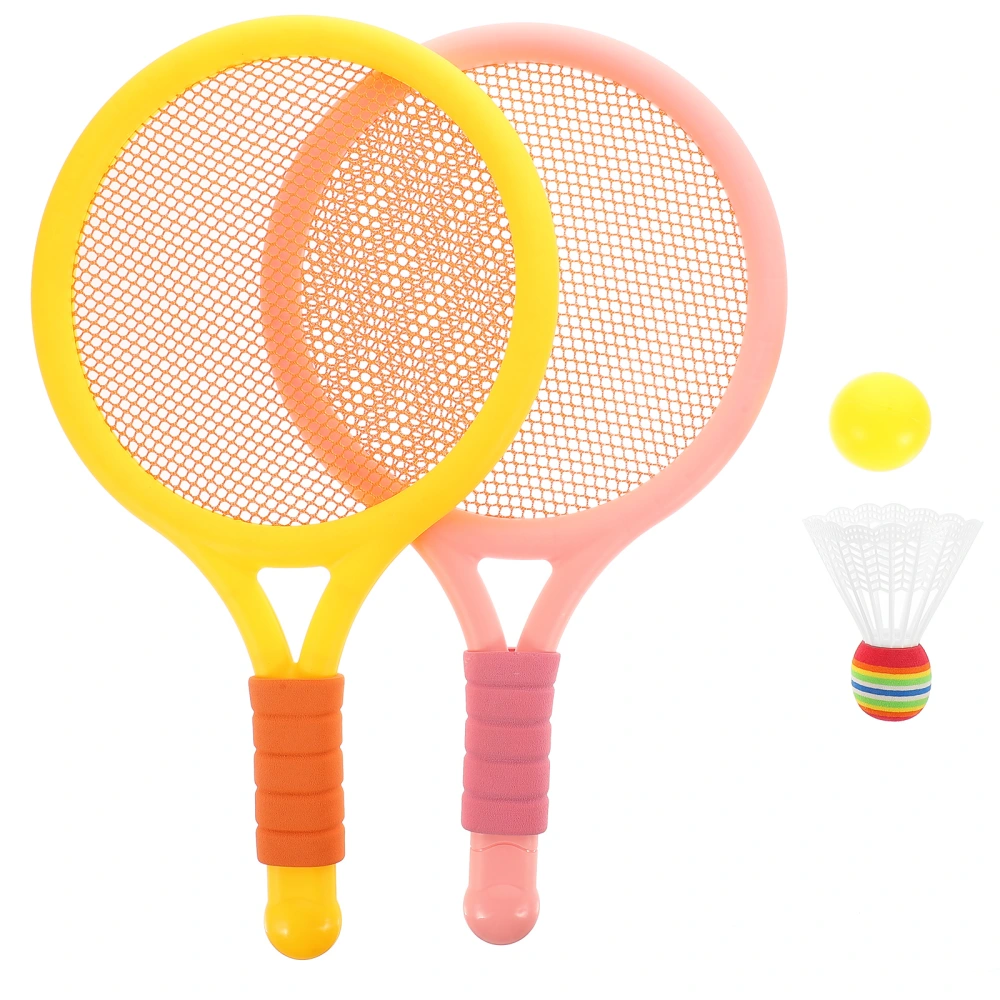 1 Set of Portable Sports Racket Badminton Racket Training Toy Outdoor Sports Playing Toy