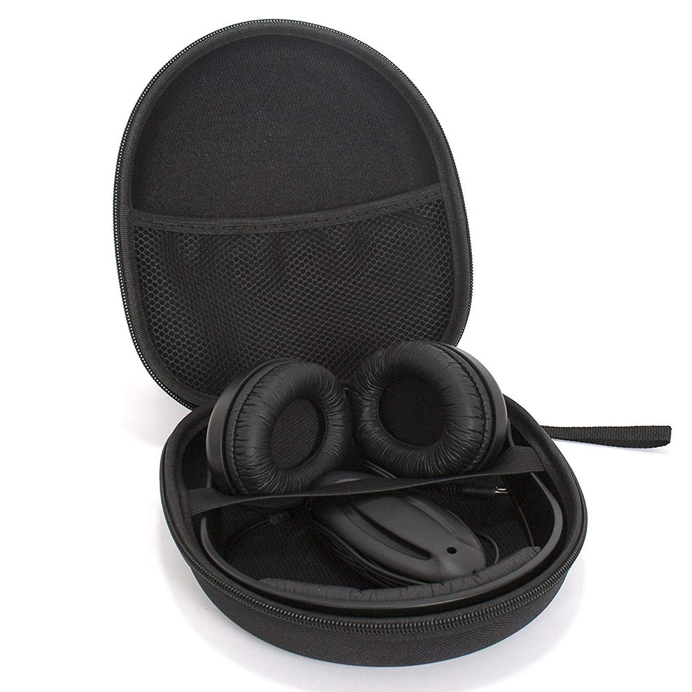 Convenient Black Round Headphone Case