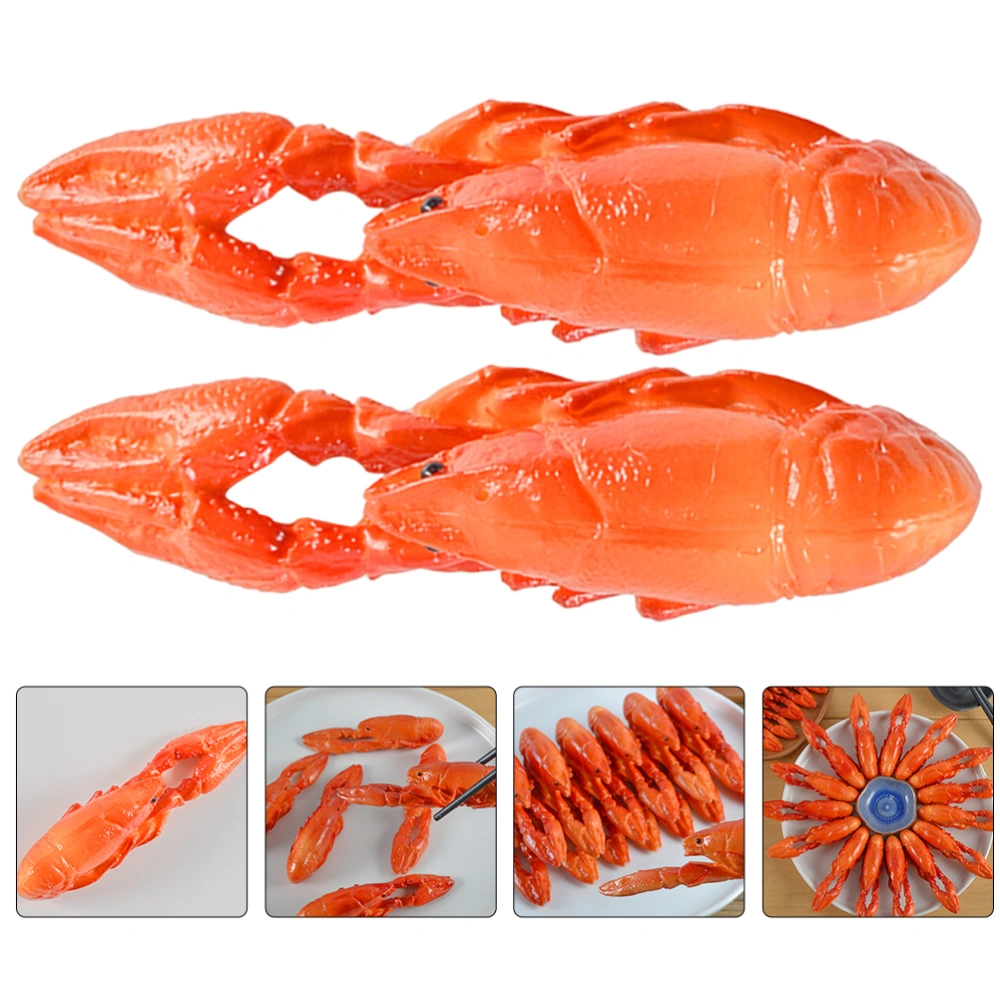 4Pcs Lifelike Artificial Lobster Realistic Lobster Model Aquarium Display Photography Prop