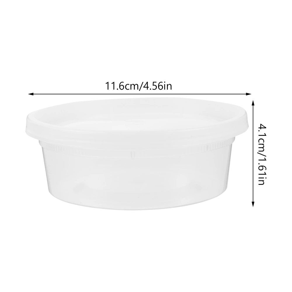 20pcs Plastic Condiment Container Lidded Take-out Sauce Cup Packaging Bowl with Lids