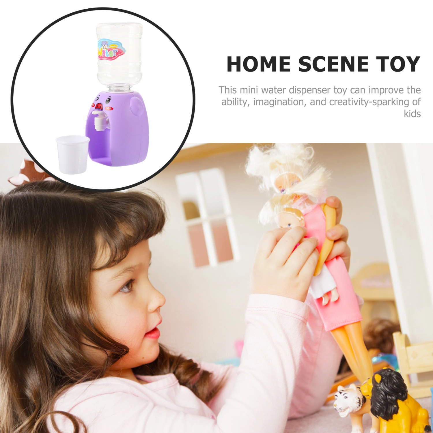 Mini Water Dispenser Kids Cartoon Water Machine Kids Drinking Water Fountains Toy