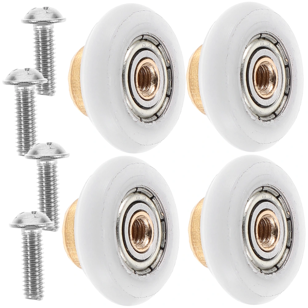 4pcs Shower Door Rollers Glass Door Runners Replacement Shower Door Hardwares