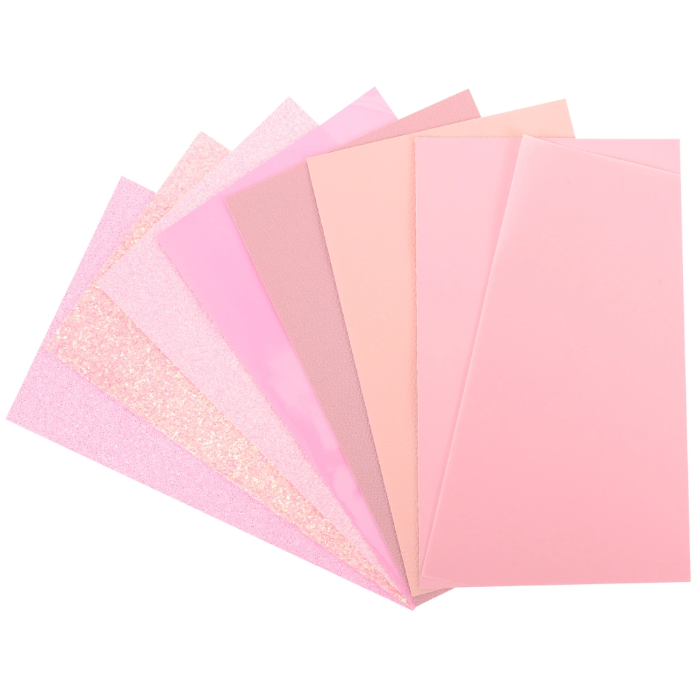 8 Sheets of Leather Sheets DIY Crafts Making Sheets Pink Themed Leather Fabrics