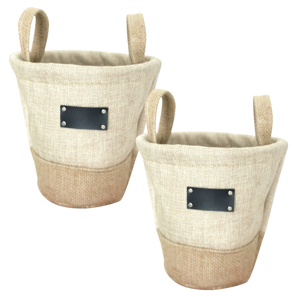 2pcs Small Potted Plant Covers Cloth Flower Pot Container Handle Potted Plants Covers