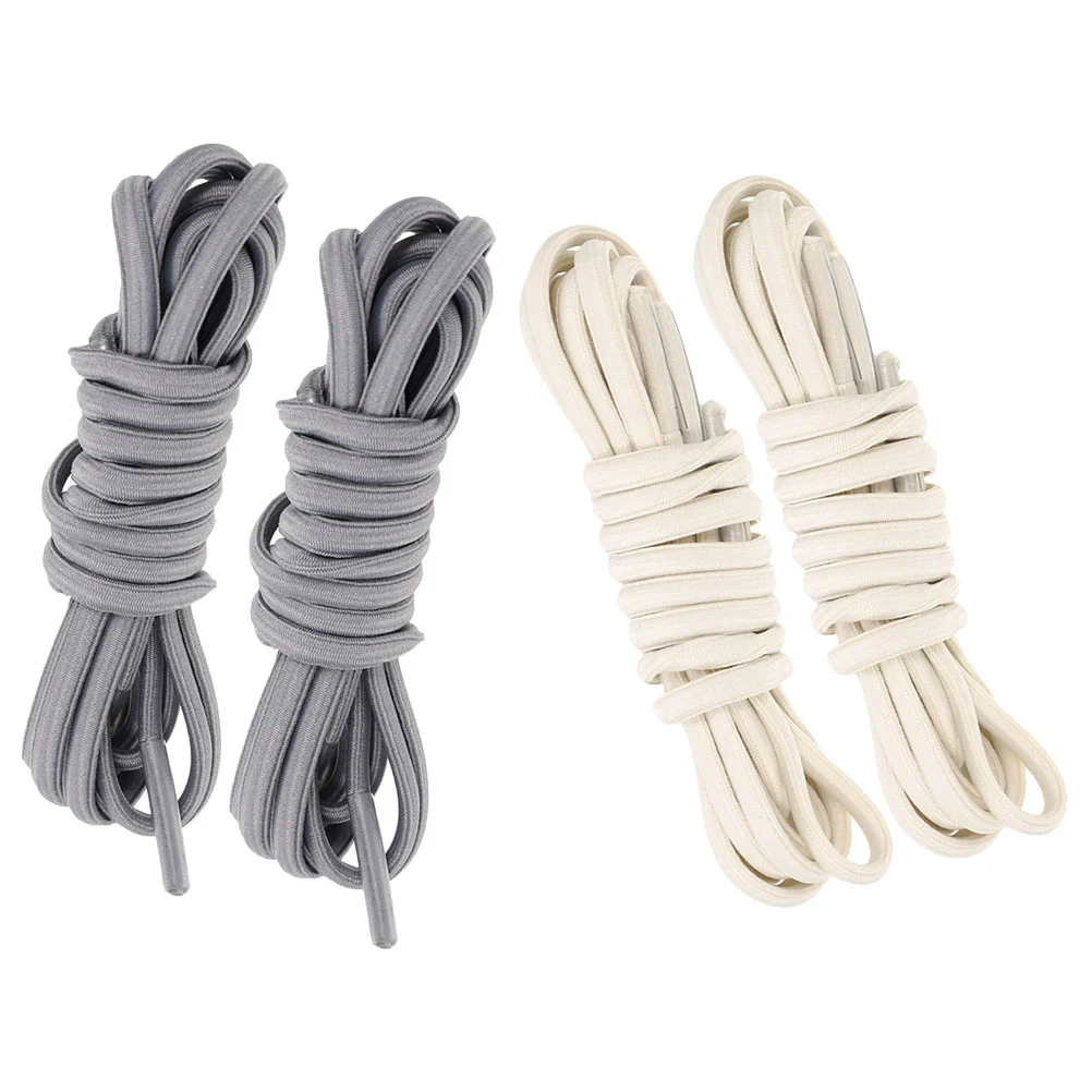 2 Pairs Shoe Laces No Tie Shoe Straps Elastic Shoe Straps Sneakers Shoelaces