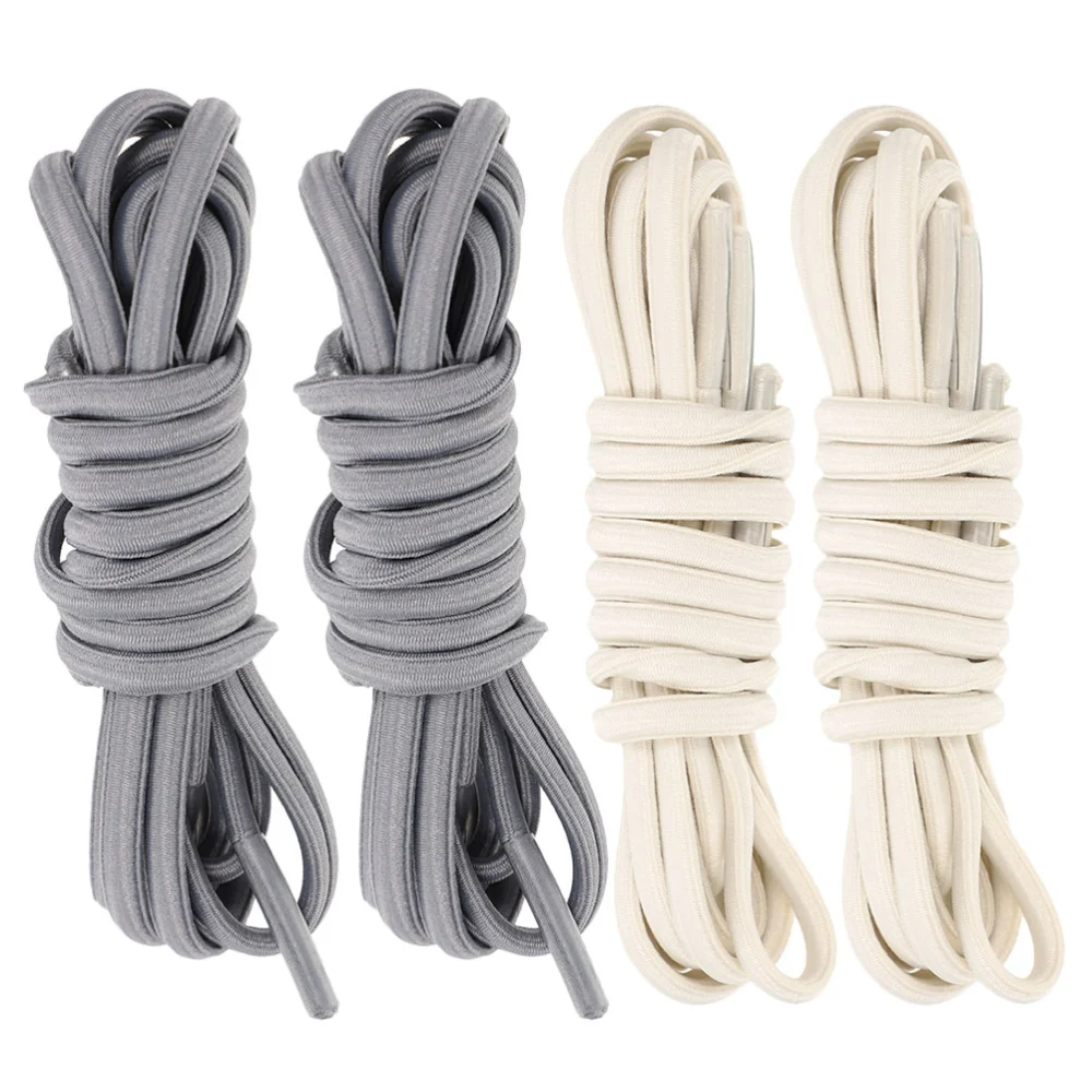 2 Pairs Shoe Laces No Tie Shoe Straps Elastic Shoe Straps Sneakers Shoelaces