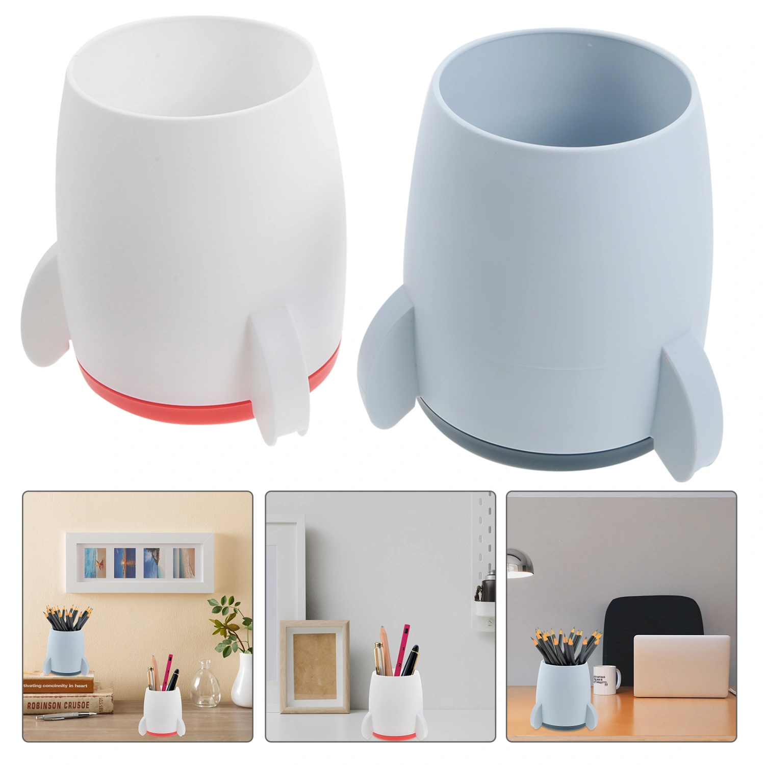 2Pcs Cute Pencil Holder Cute Pen Holder Crayon Storage Containers Dispenser for Pencils