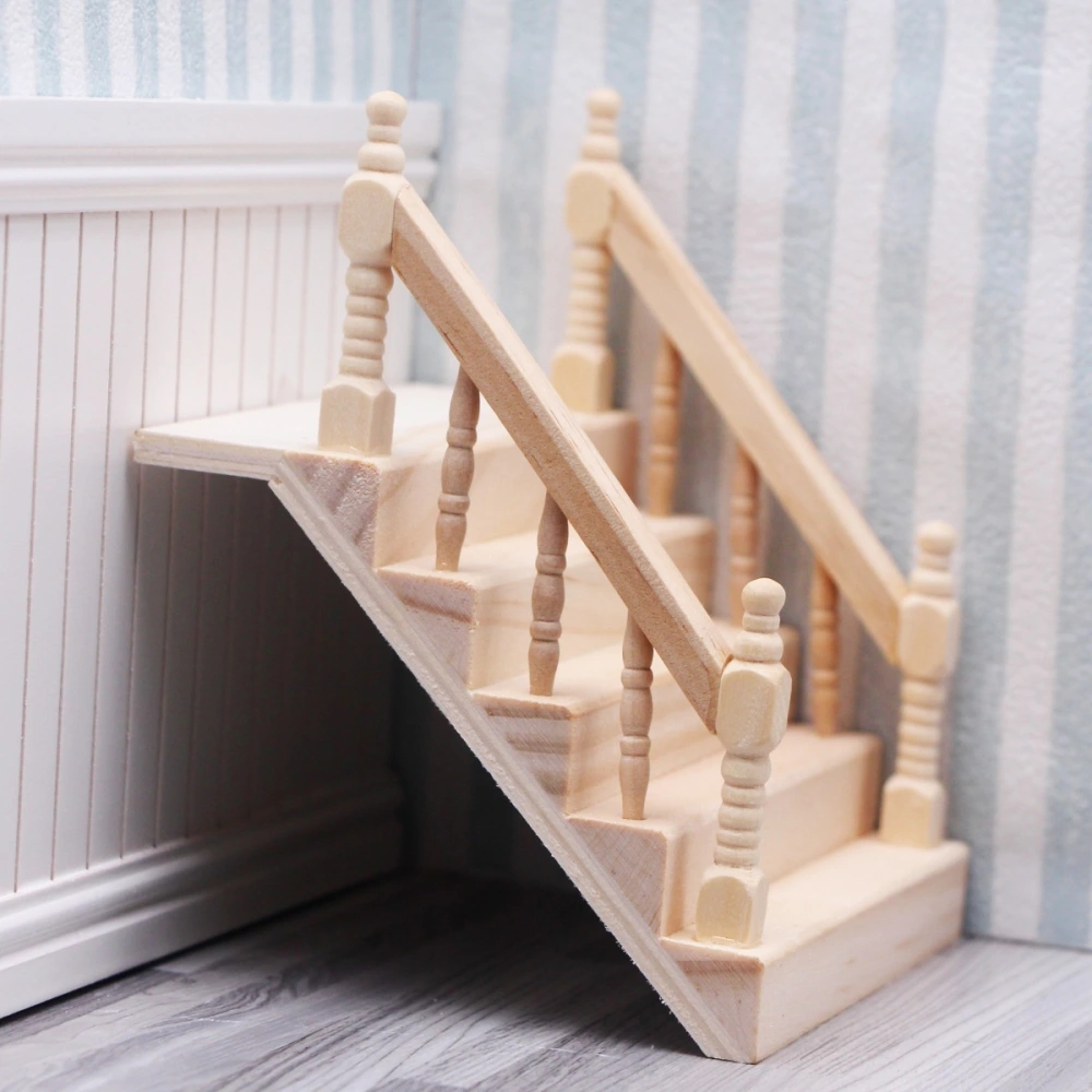 Mini Staircase Desktop Ornament Mini Wooden Staircase Mini House Decoration