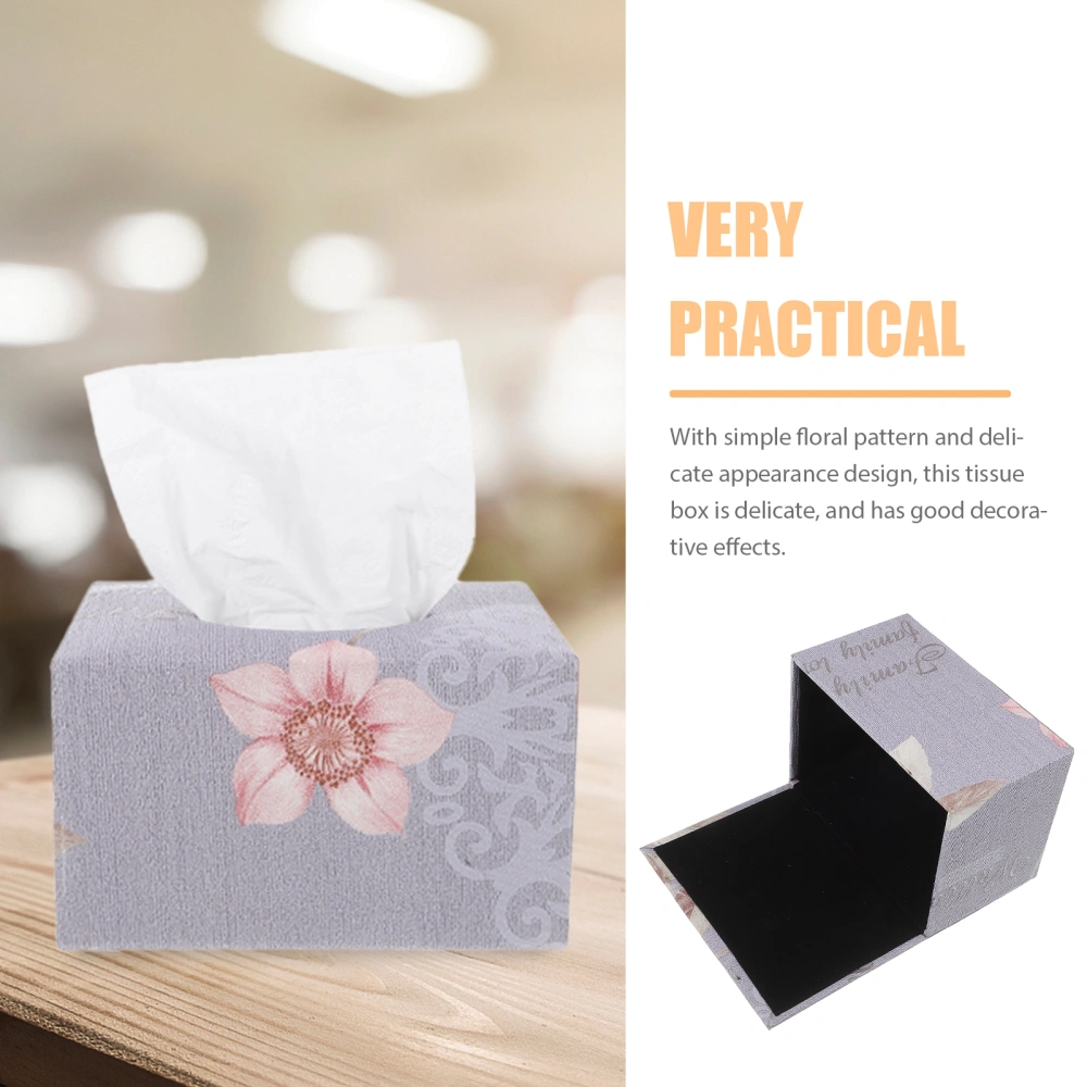 Leather Tissue Box Cover Holder Napkin Storage Box Tabletop Tissue Box For Home