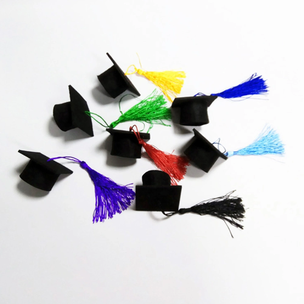 6pcs Mini Graduation Caps Wine Bottle Cover Toppers Graduation Party Decorations