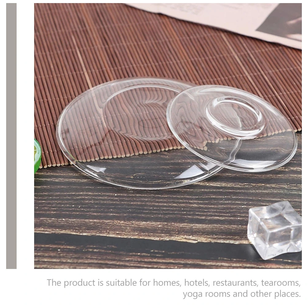 Clear Glass Saucer Round Glass Plate Decorative Coffee Saucer Snack Dish