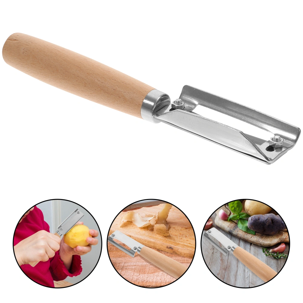 Stainless Steel Pineapple Peeler Wooden Handle Pineapple Remover Fruit Slicer Kitchen Tool