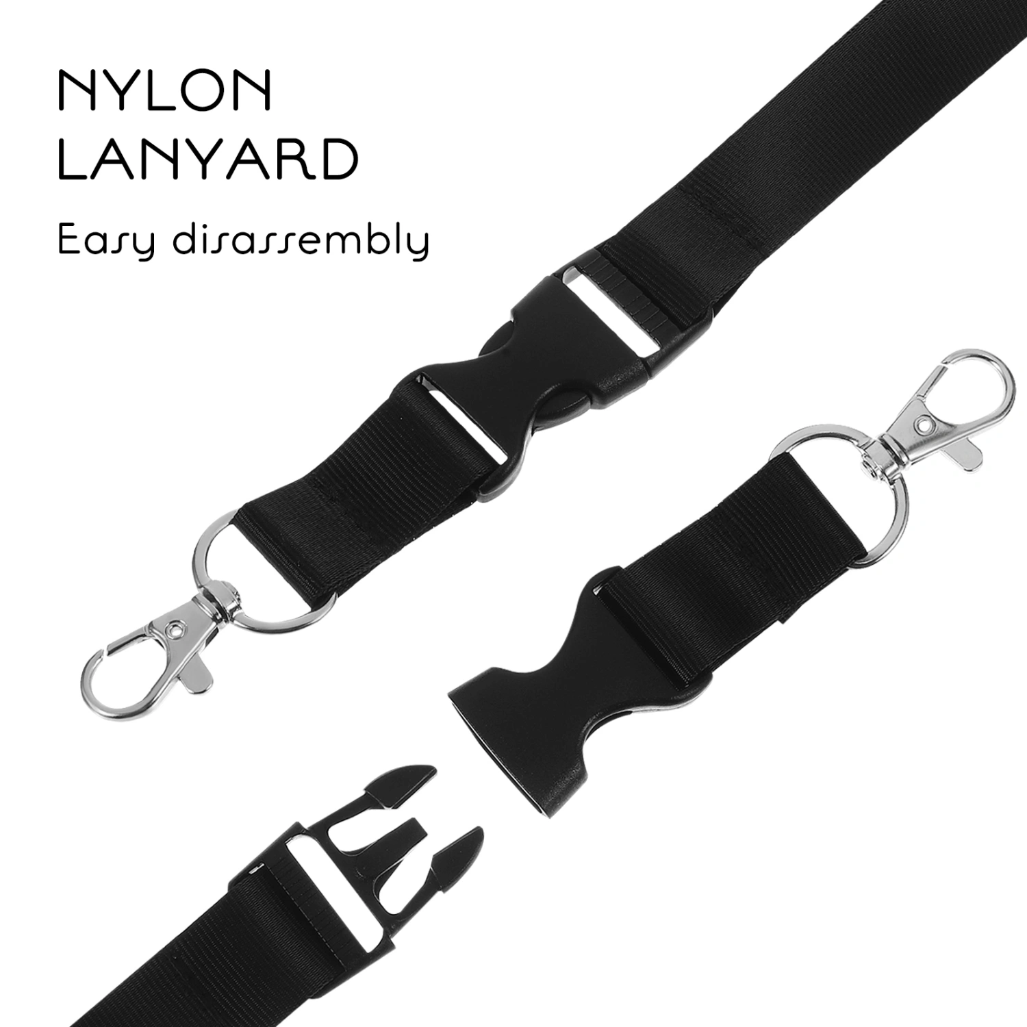 10pcs Neck Lanyards ID Badge Holder Lanyards Nylon Card Lanyards Key Lanyard