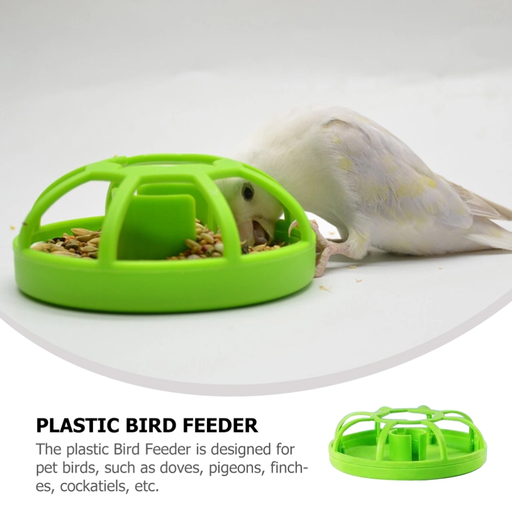 Bird Cage Food Bowl Parrot Cage Feeder Plastic Bird Food Feeder Parrot Feeding Container