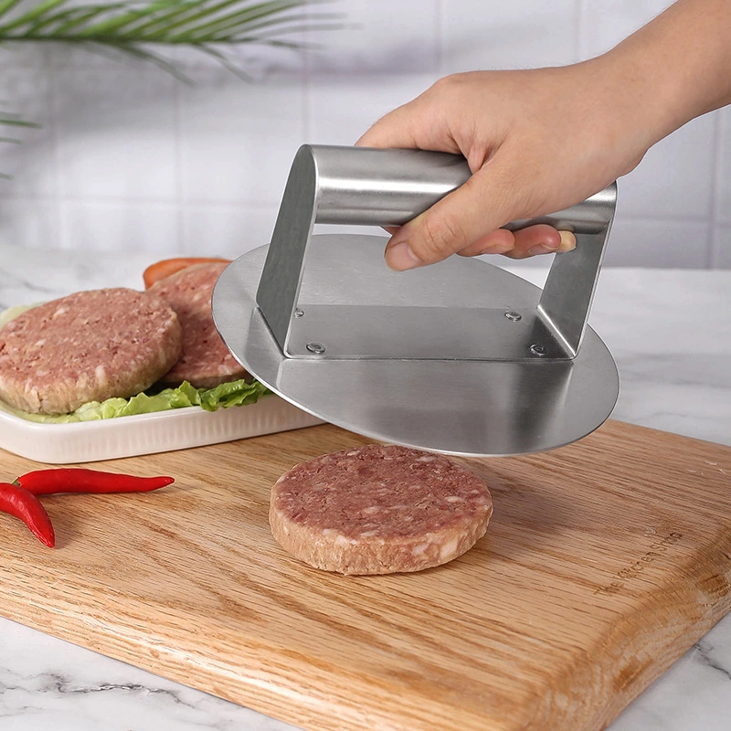 2pcs Manual Burger Press Kitchen Burger Patty Maker Stainless Steel Burger Maker Burger Smasher