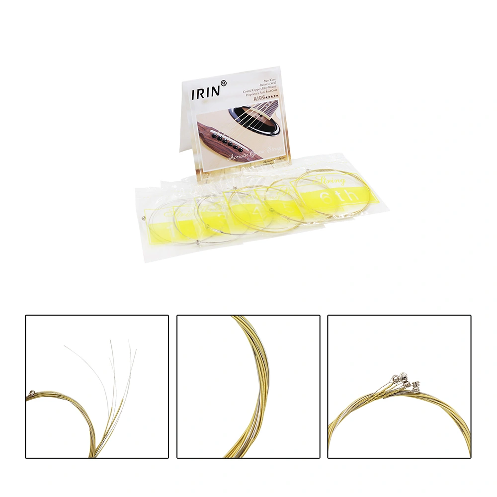 6pcs Acoustic Guitar Strings Guitar Strings Replacement Folk Guitar Strings Guitar Supplies