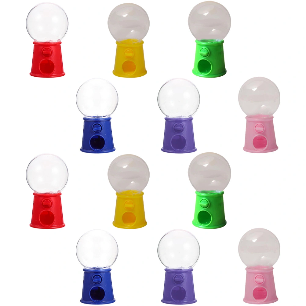 6pcs Mini Gumball Machine Desktop Cake Decor Gathering Candy Container Party Accessory