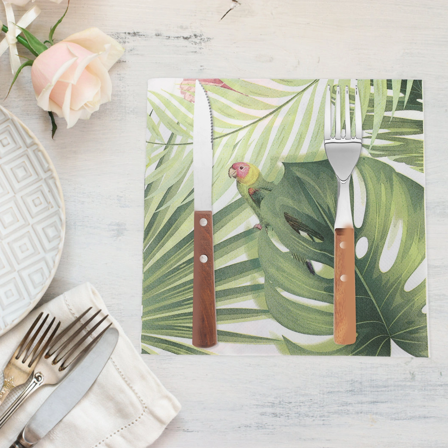 40pcs Decorative Tissue Papers Disposable Napkins Printing Napkins Party Accessories